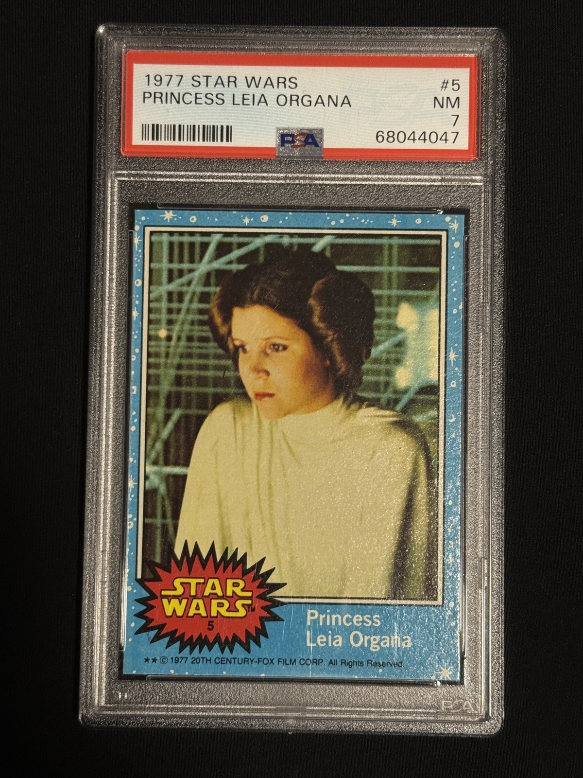 1977 Topps Star Wars Princess Leia Organa No. 5 PSA 7
