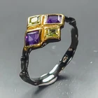 Gemstone ring Natural Amethyst Ring 925 Sterling Silver Size 7 /R473983