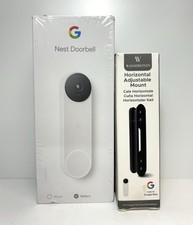 Google Nest Doorbell, Battery - Snow, Mount Included