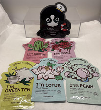 6x Tony Moly MASKS VARIETY LOT - Purifying I'm Cactus , Green Tea, Pearl ETC B22