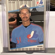 Fleer Randy Johnson #381 Montreal Expos 1989 Rookie Marlboro Billboard Card
