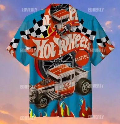 #ad Hot Wheels Hawaiian Shirt V1 $21.11