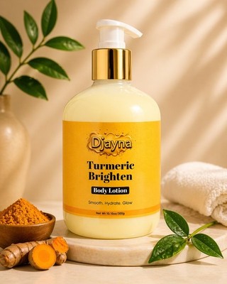 Djayna Turmeric Brightening Moisturizer Body Lotion 10.15 oz/300g