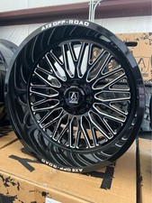 4 New Rims 24x14 Axe Offroad Kratos Gloss Black Milled 8x165.1 -76et 87.1cb