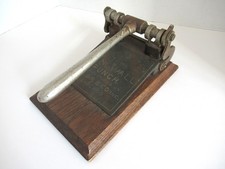 The Tengwall Punch, C S & R B Co Chicago, Antique Vintage Wood Metal Hole Punch