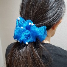 Handmade Elastic Hair Scrunchie Women's Girl Tie Ponytail Homemade Lot of 3 