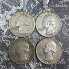 Four (4) Washington Silver Quarters, 1959D, 1959, 1960D, 1960 - WQ410