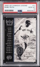 2000 UPPER DECK YANKEES LEGENDS #52 BABE RUTH PSA 10