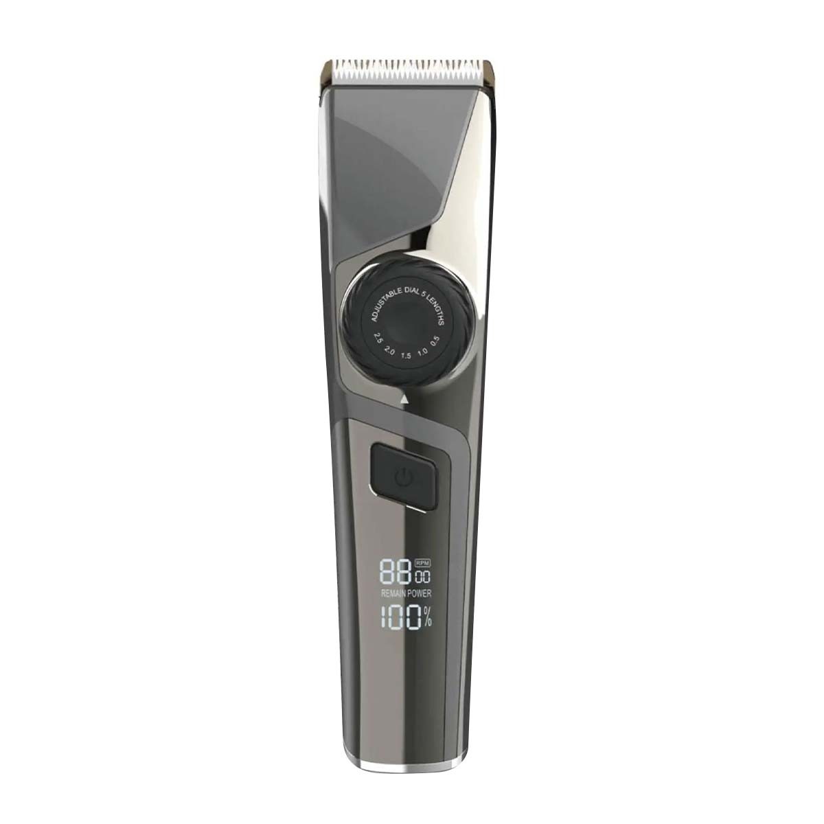 Tondeuse sans fil 5W étanche IPX6 pour homme avec écran LED - Gris Anthracite