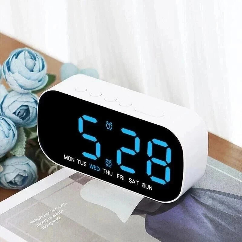 LED Large Display Electric Digital Alarm Clock With Battery Backup And Snooze