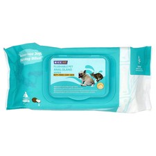 Flushable Pet Anal Gland Wipes, For Dogs  Cats, Coconut, 100 Wipes