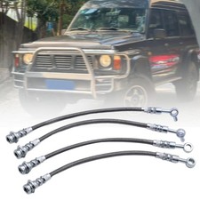 4x Brems Schlauch Set Teile Ersatz f&uuml;r Nissan Patrol GQ Y60 1988-1997
