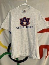 Vintage Auburn Tigers Git R Done T Shirt Medium Football 90s Tri Lake Sportswear