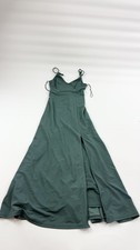 Birdy Grey Dress Womens Extra Small Green Bridesmaid Formal Maxi Slit Gown XS