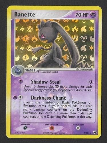 Banette 1/101 - Hidden Legends - Holo - EN - NM - Pokemon 2004