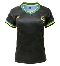 Brazil Women Soccer Jersey Black V-Neck Slim Fit Fan Shirt Lightweight