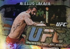 2010 TOPPS UFC MAIN ALESSIO SAKARA FIGHT MAT RELIC FMR-ASK MNT/NRMNT COND.