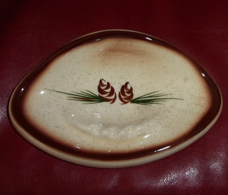 Vintage Rocky Mountain Pottery Loveland Colorado Pinecone Ceramic Ashtray