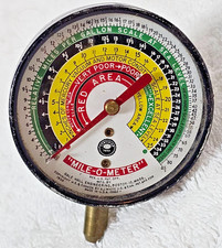 Vtg 1940s Gale Hall Mile-o-meter Vacuum Gauge Aaa Certified Auto Dash Instrument