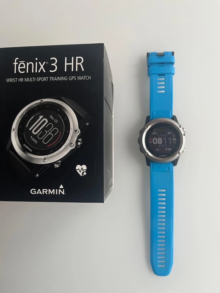Garmin fenix 3 HR Herren Smartwatch blaues Armband gebraucht guter Zustand - Bild 4 von 4
