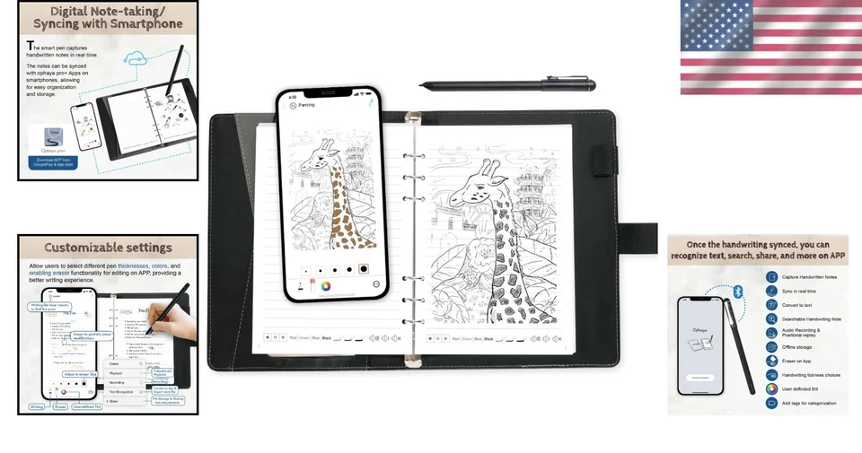 2in1 Smartpen Notebook Set - Real-Time Sync, Audio Recording - Image 2 of 4