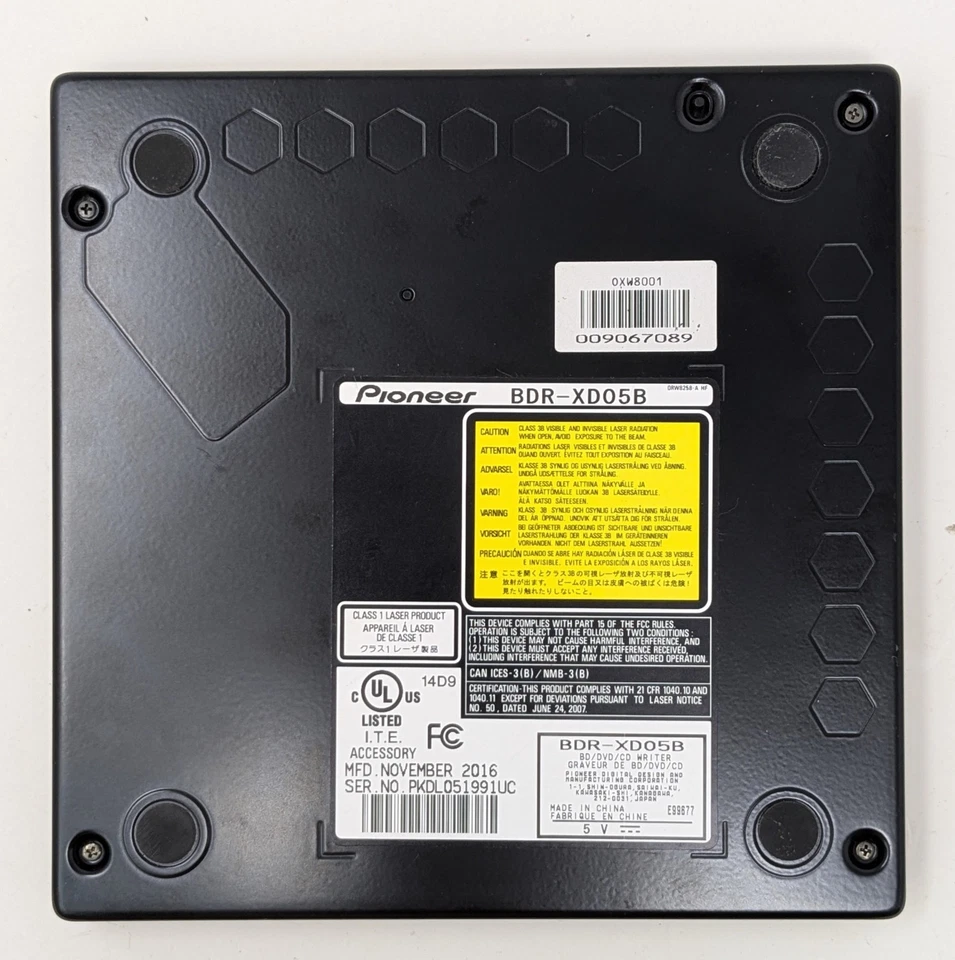 Pioneer BDR-XD05B 6x Delgado Portátil USB 3.0 BD/DVD/CD Quemador - LEER DESCRIPCIÓN Foto 2 de 2