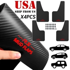 AU 4x Carbon Fiber Effect Universal Splash Guards Mud Flaps Mudguard Front Rear