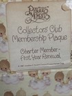 precious moments figurines rare, Collectors Club Membership Plaque — photo 8