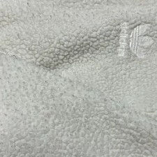 Adidas White Fleece Pile Jacket Oversized Track Top