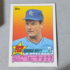 Topps Super Star George Brett Kansas City Royals MLB Baseball 1989 Card 1 Lot 3