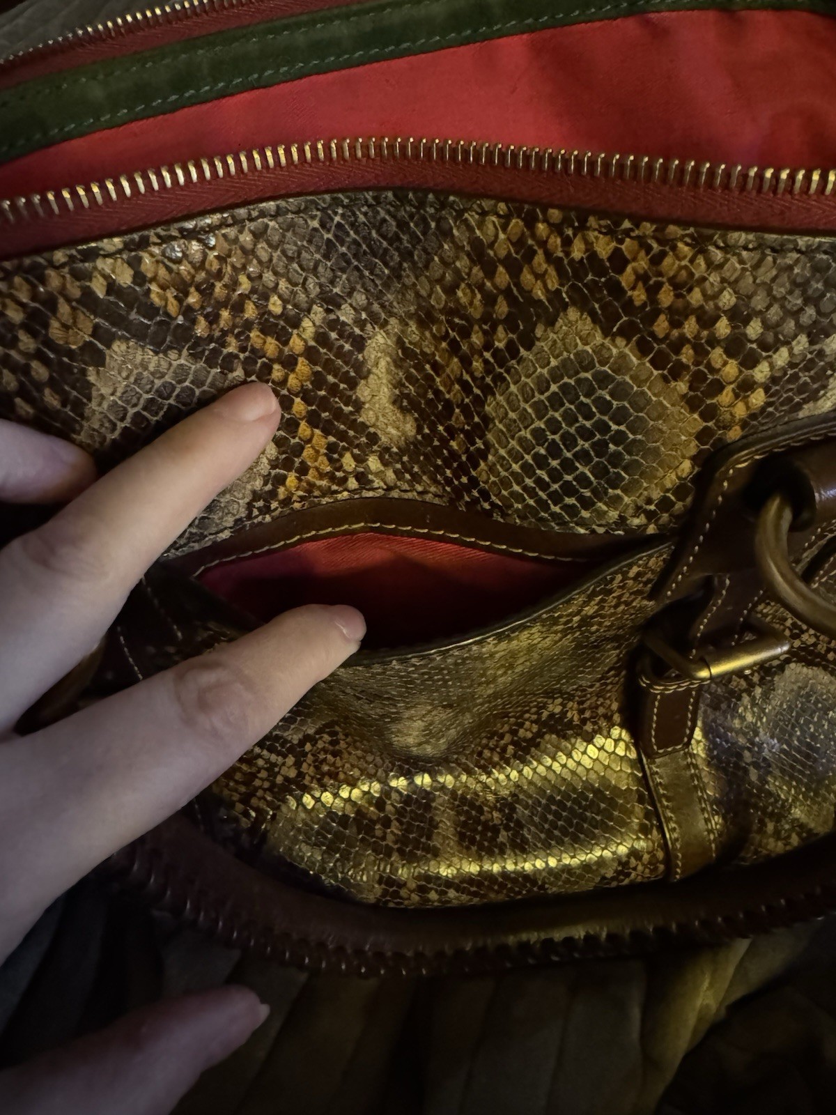 Dooney Bourke Florentine Python Domed Satchel Ltd… - image 13