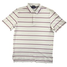 Polo Golf Ralph Lauren Polo Shirt Mens XL White Purple Stripe Performance Pima