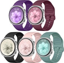 5 Pack Silicone Bands Compatible with Samsung Galaxy Watch 8 40mm 44mm Waterproo