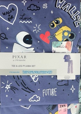 Disney Pixar Wall-E Pyjama Set UK Größe 4-24 2XS-2XL