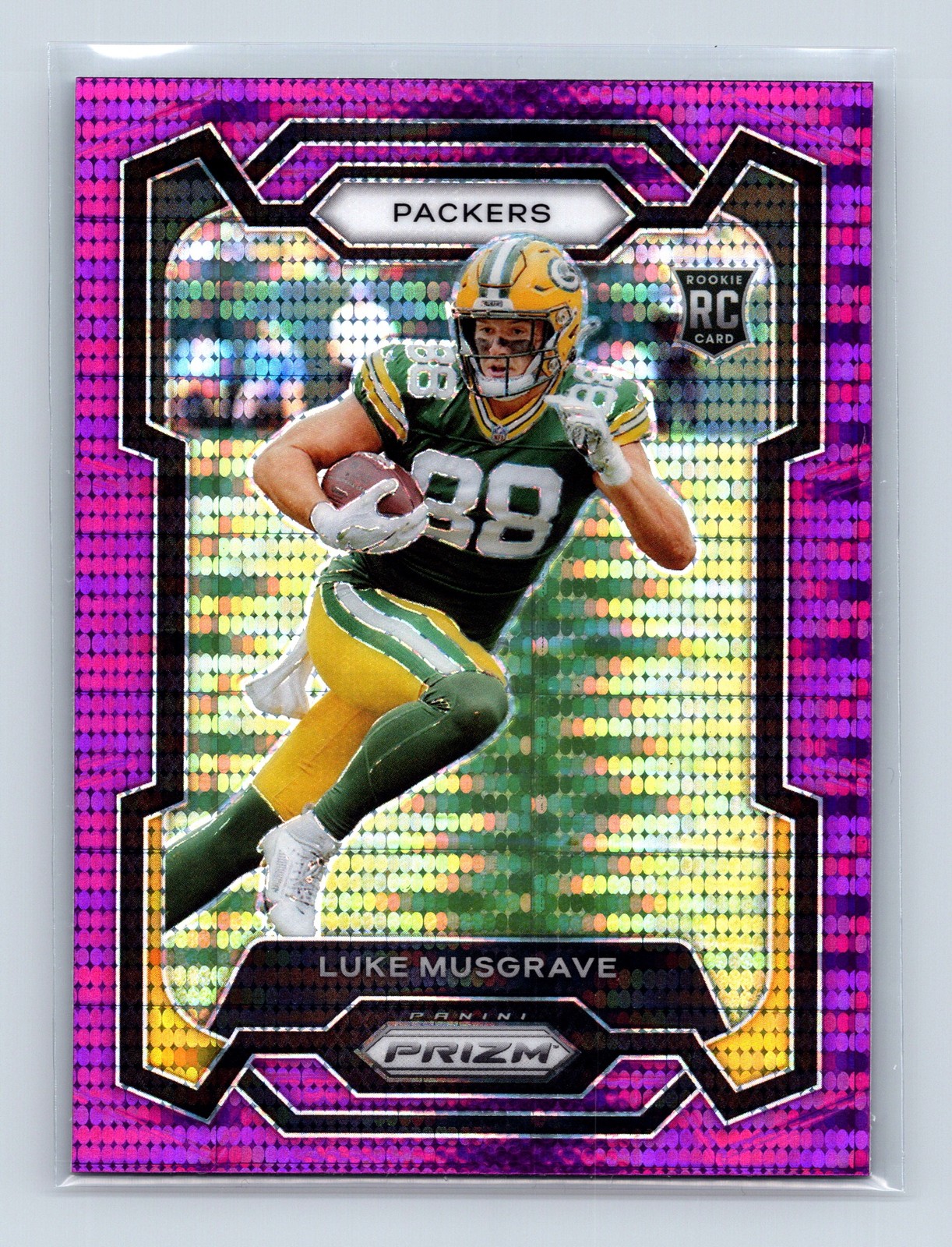 2023 Panini Prizm #337 Luke Musgrave Purple Pulsar Rookie