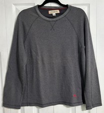 Tommy Bahama Men  s Shirt M Dark Gray Long Sleeve Waffle Knit Thermal Pullover