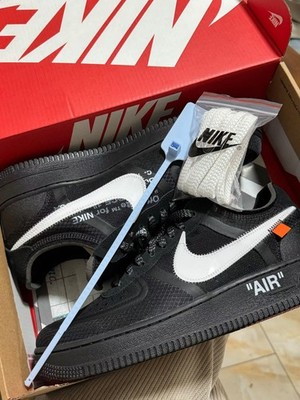 Nike AF1 Low Black Grey Off White Style Lace Up Sneakers Streetwear