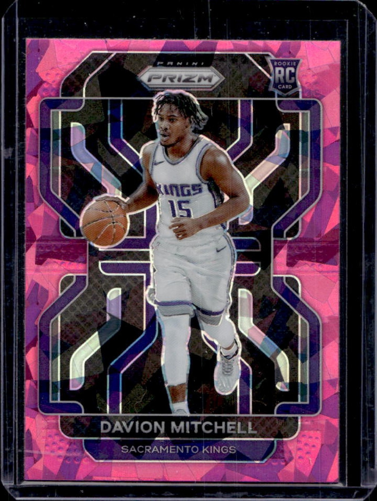 2021-22 Prizm Davion Mitchell RC Pink Ice Rookie #312 Kings