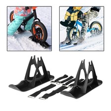 Winter Snow Sled Bike Ski Sledge Sledding Skiing Sleigh Sports Toboggan Black