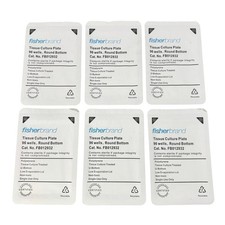 Fisherbrand FB012932 96-Well Round Bottom Tissue Culture Plate 6 Pack New