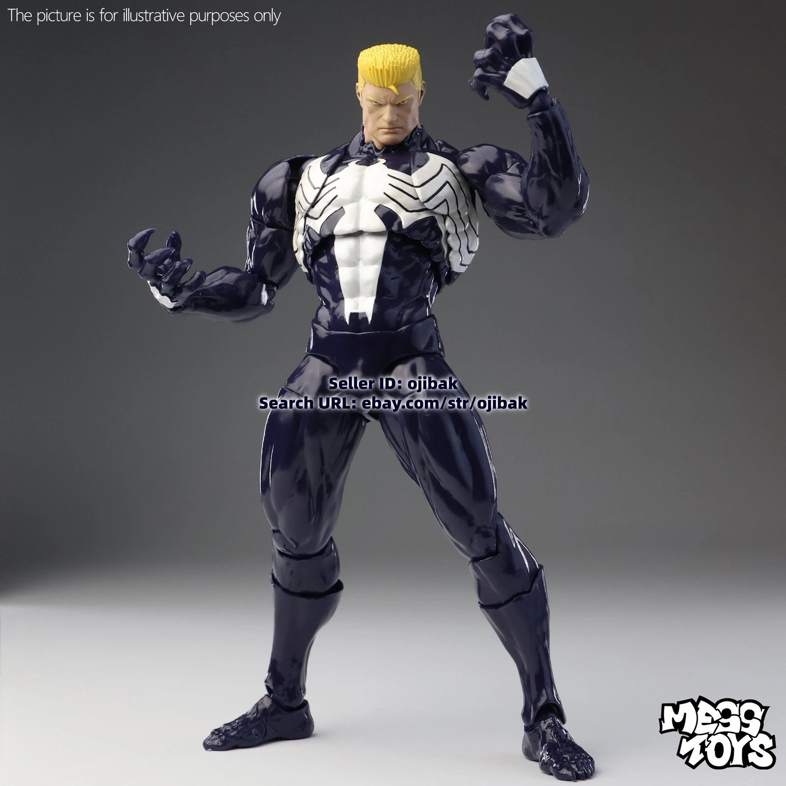Mess Toys Venom Lethal Neighbor 1/12 Spider-Man Symbiote Action Figure US STOCK image 13
