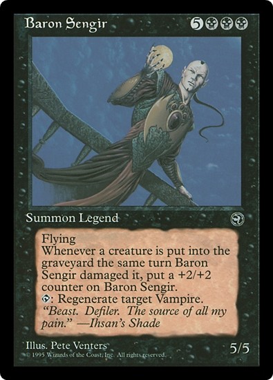 BARON SENGIR x1 mtg LP-MP Homelands 1 Rare
