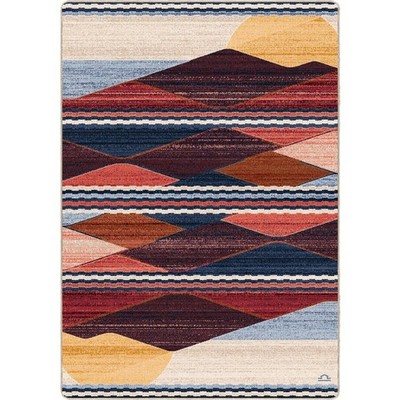 Gloria Fain Scapes Multi Durable Nylon Southwestern Country 4'x5' Area Rug