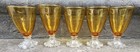 Vintage 5 Anchor Hocking 4.5" Berwick Boopie Amber Candlewick Bubble Footed Gls. — photo 1