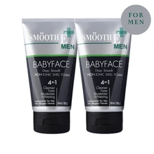 2x Smooth-E Men Baby Facial Foam Oil Control Acne Care Cleanser Whitening 120g