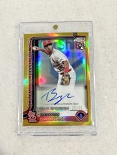 2025 Topps Chrome Thomas Saggese Gold Refractor Auto RC 25/50 Jersey #