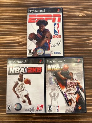3 PS2 Game Bundle - NBA 06, NBA 2k8, ESPN 2K5 (BF)