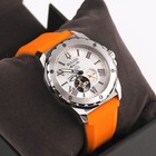 Bulova Marine Star Series A 98A226 Orange Silicone Strap Men's Automatic Watch
