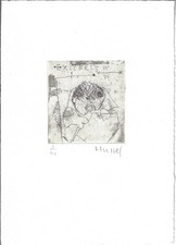 HORST HUSSEL: Exlibris für W. W. [= Wolfgang WIssing], Hund