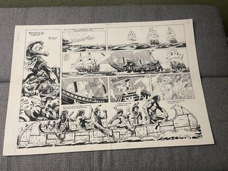 ORIGINAL COMIC ART ON BOARD (TIMESPIRITS) EPIC/MARVEL COMICS 1984 86 20x29 Size